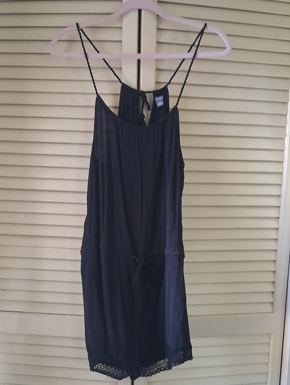 aerie Navy Blue Ribbed Knit Tank Top